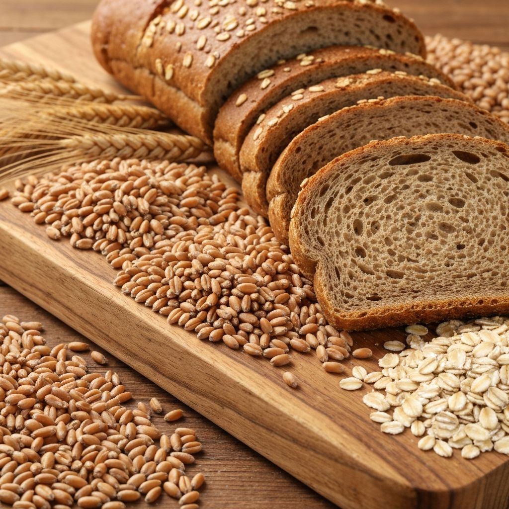 Vollkornbrot und Getreide